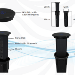 Thiết kế sản phẩm Ổ cắm âm bàn đa năng (AUS-POP01)