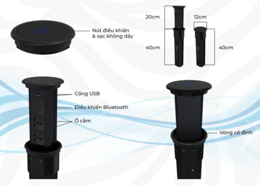 Thiết kế sản phẩm Ổ cắm âm bàn đa năng (AUS-POP01)