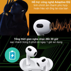 Tai Nghe Bluetooth Airpods 3 Hổ Vằn Chip Louda 1562 Chính Hãng Nghe Nhạc Hay - Chống Ồn - Xuyên Âm