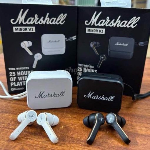 Tai nghe Bluetooth không dây Marshall Minor VI rep 1 1 chất âm rõ