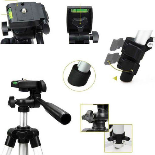 Thiết kế cây gậy chụp ảnh 3 chân Tripod 3110 3120 đa năng cho máy ảnh điện thoại có điều khiển Bluetooth từ xa cầm tay